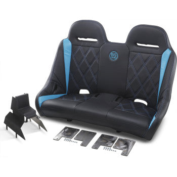 BS SAND Extreme Bench Seat - Big Diamond - Black/Titanium Blue EXBETBBDC