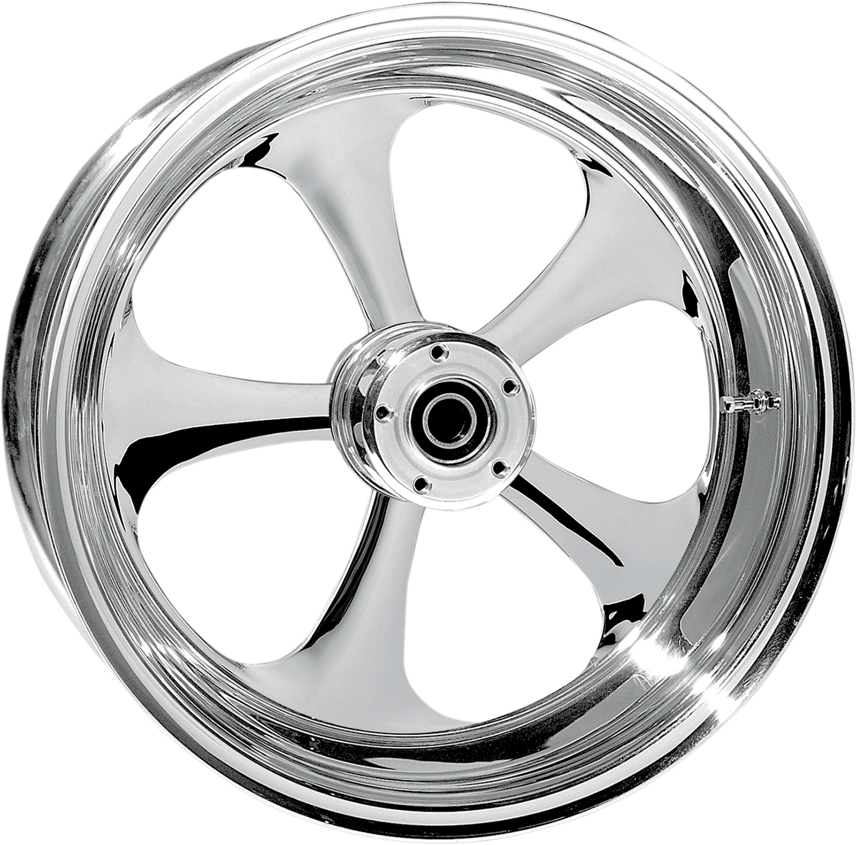 RC COMPONENTS Nitro Rear Wheel - Single Disc/No ABS - Chrome - 16"x3.50" - '02-'07 FLT 16350-9974-92C