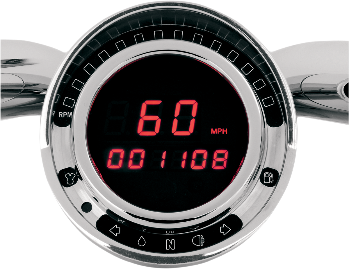 DAKOTA DIGITAL Big Dog Direct Plug-In Speedometer - Red LED BD-140-R