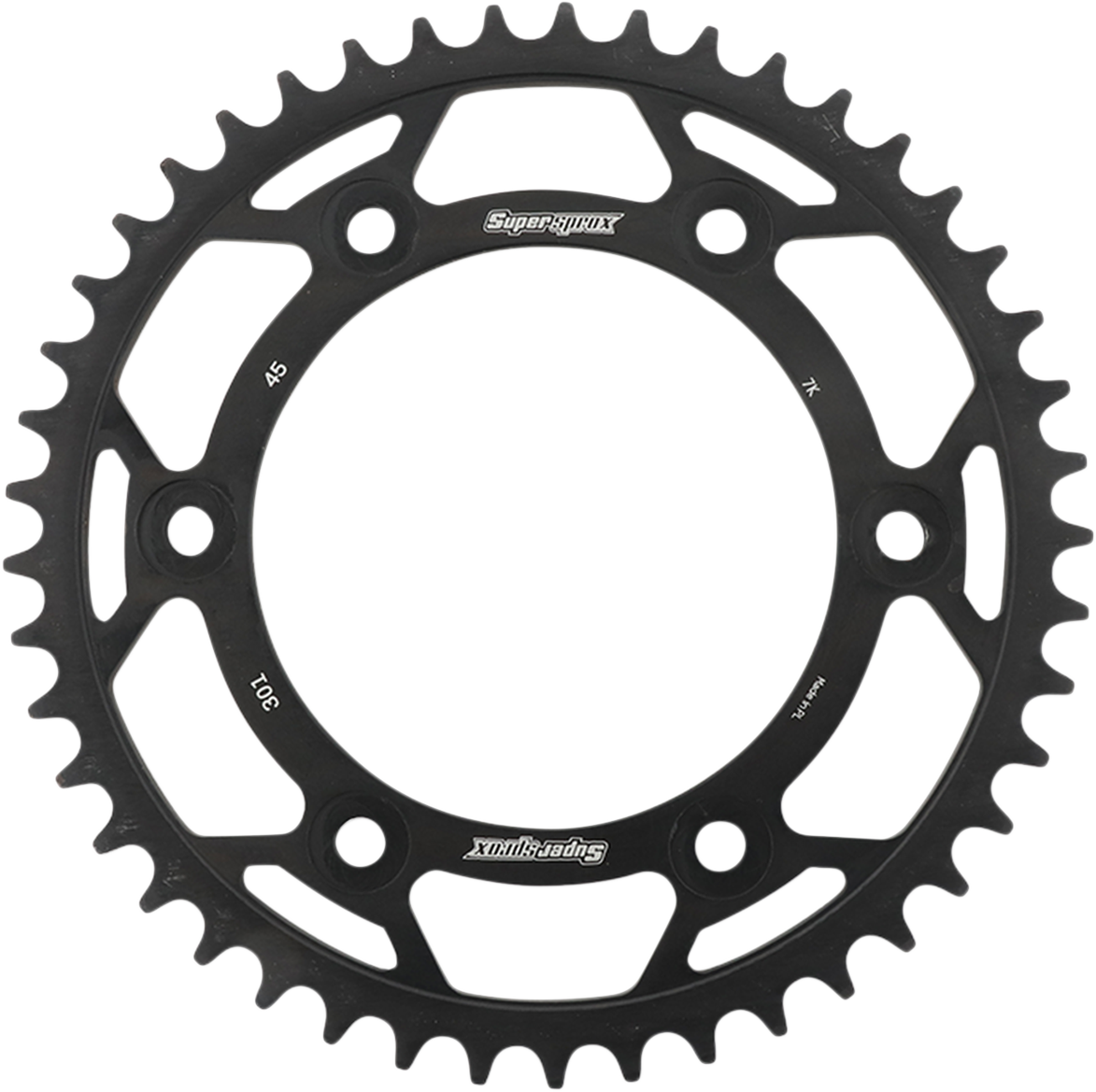 SUPERSPROX Steel Rear Sprocket - 45 Tooth RFE-301-45-BLK