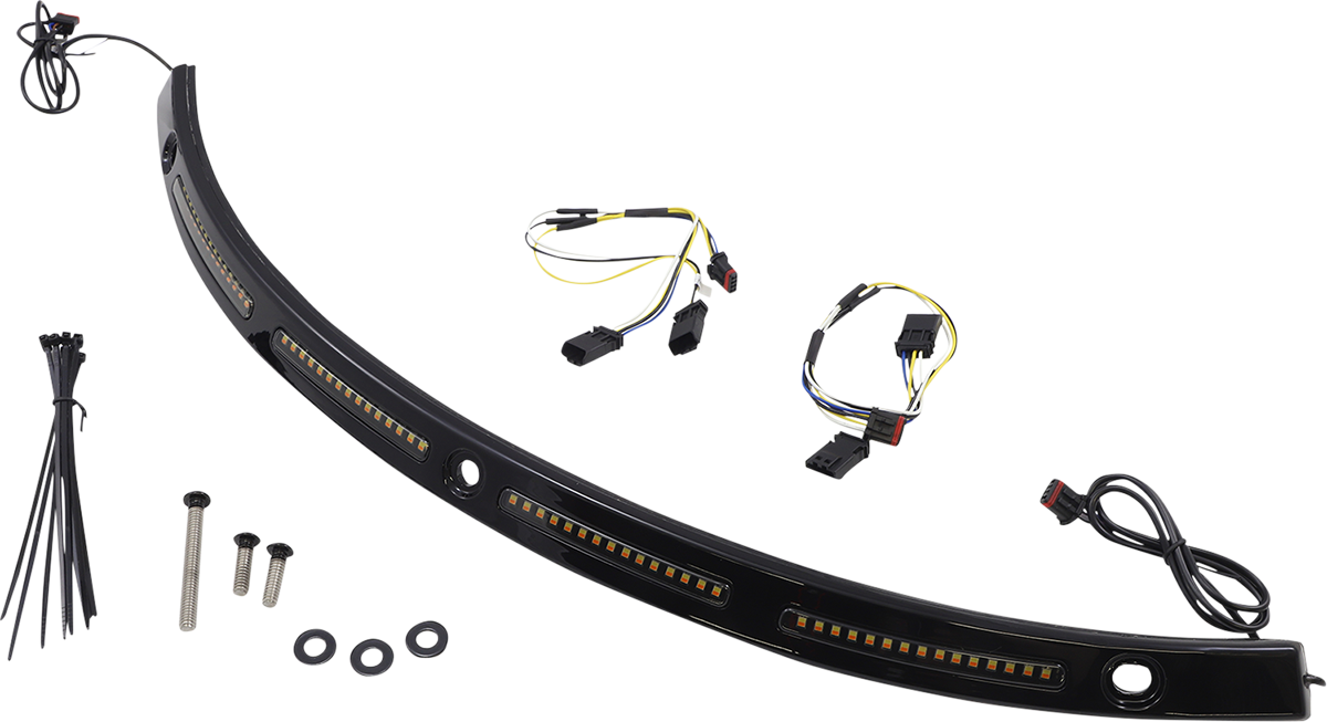 CUSTOM DYNAMICS Windshield Trim - Sequential Turn Signals - Black CD-WT2-SEQ-14-B