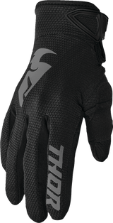 THOR Sector Gloves - Black/Gray - Medium 3330-7251