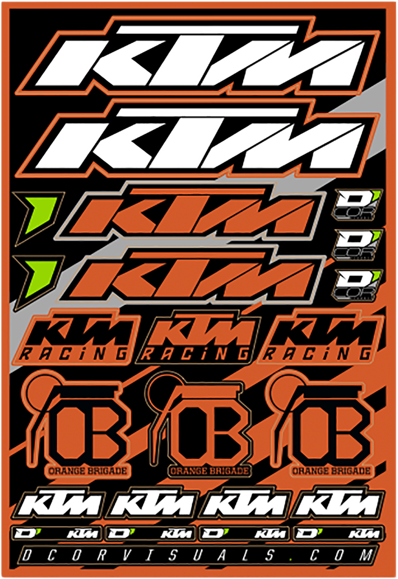 D'COR VISUALS Decal Sheet - KTM 40-30-100