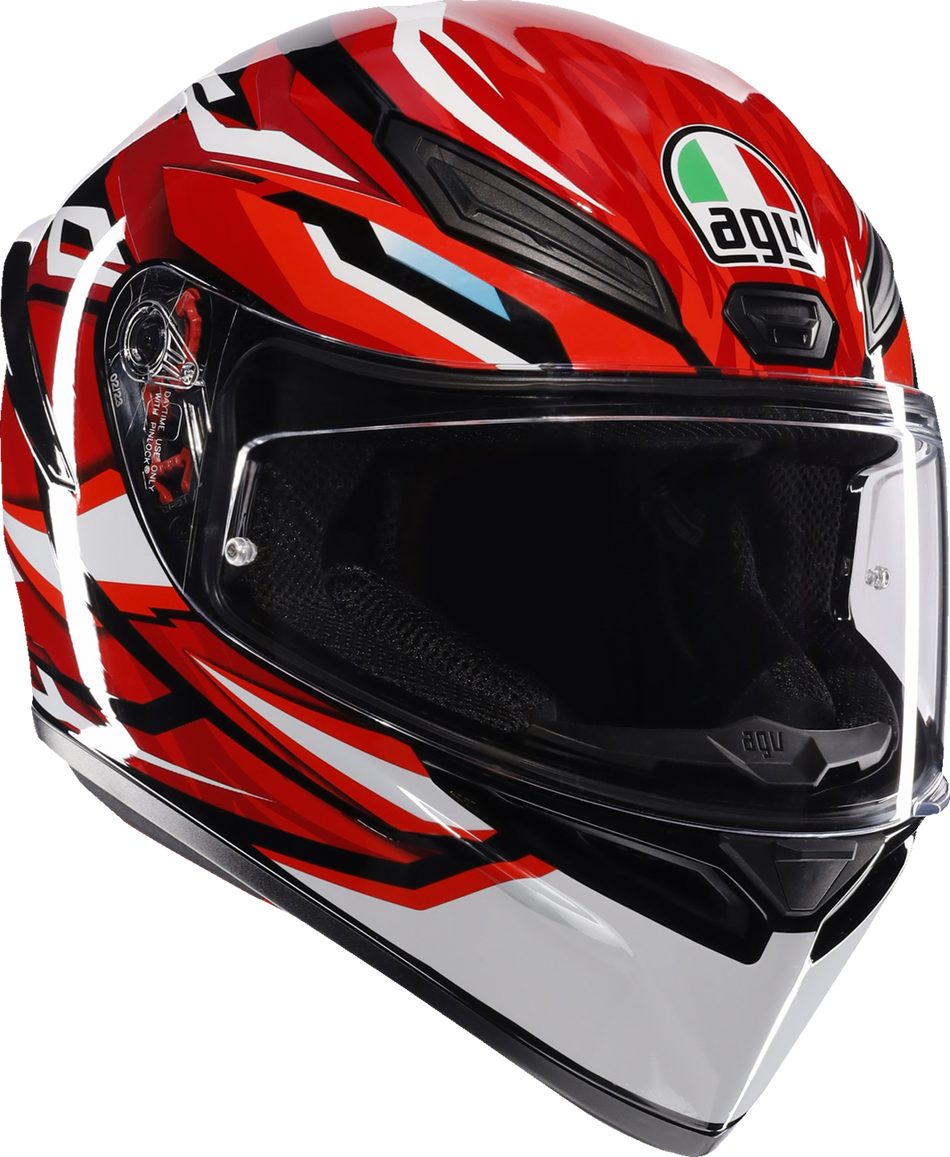 AGV K1 S Helmet - Lion - Black/Red/White - Small 2118394003-035-S