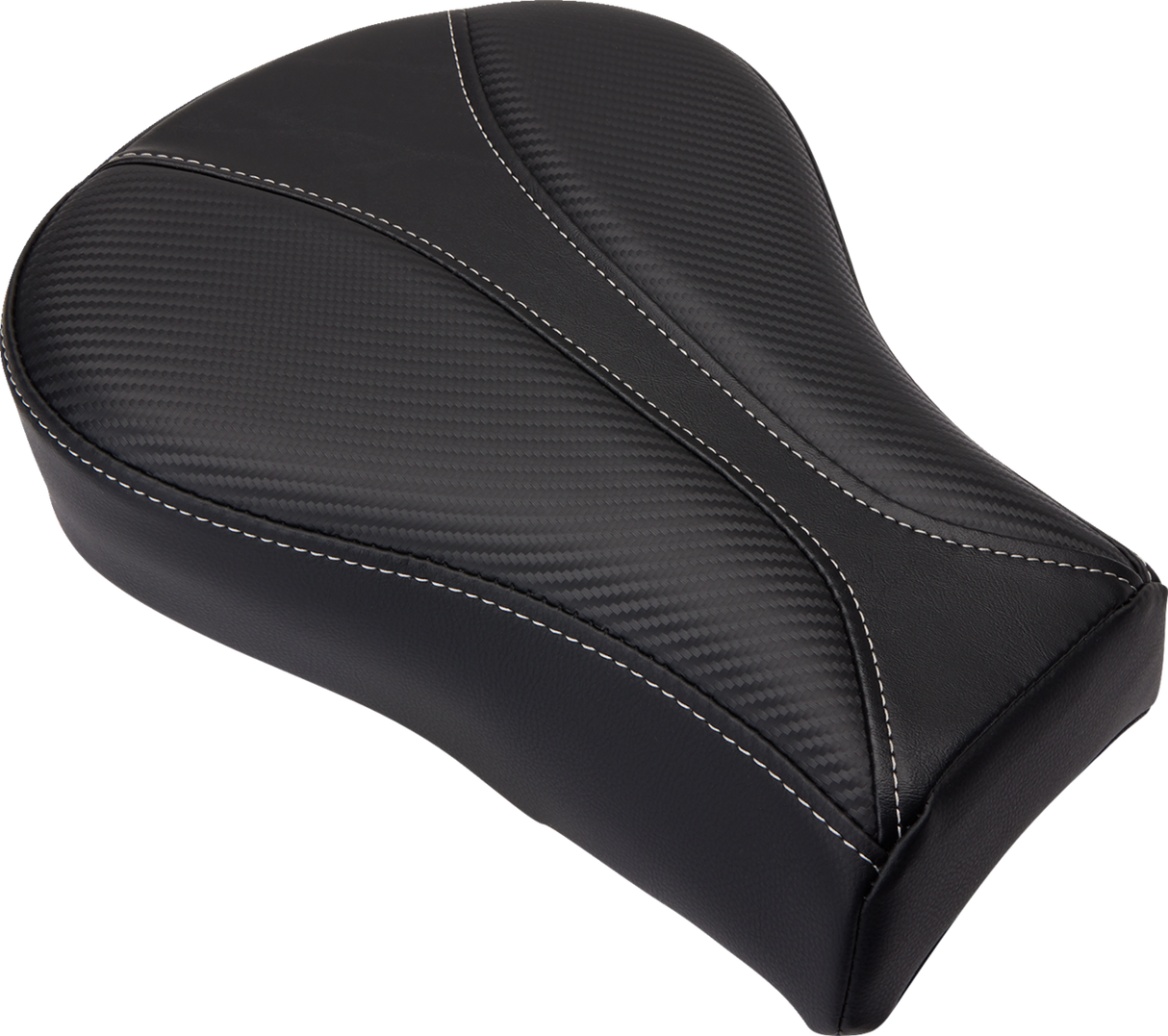 SADDLEMEN Dominator Pillion Pad - Standard Reach - Black w/ Gray Stitching - FL/FX '06-'17 806-12-0162