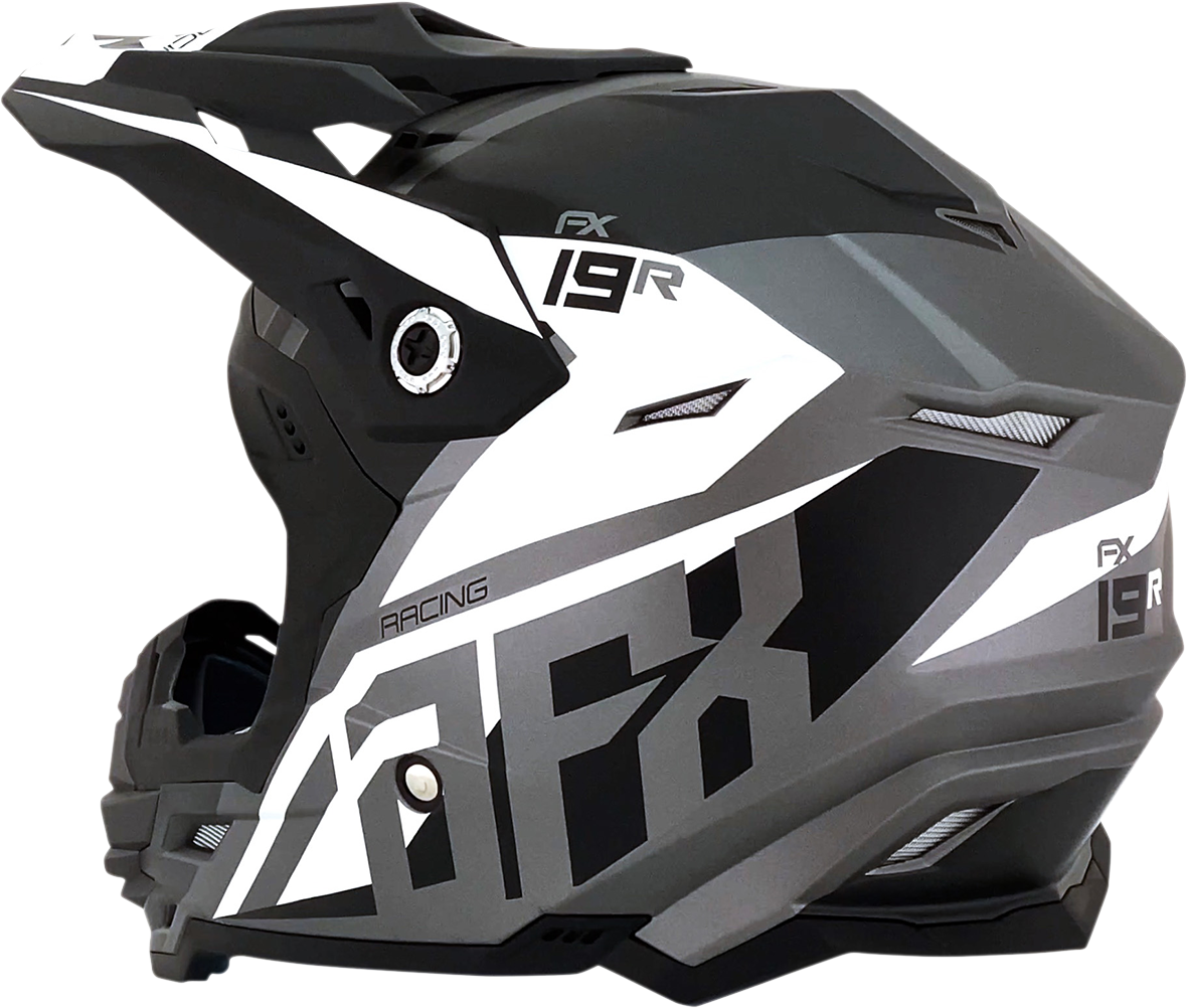 AFX FX-19R Helmet - Racing - Frost Gray - Large 0110-7075