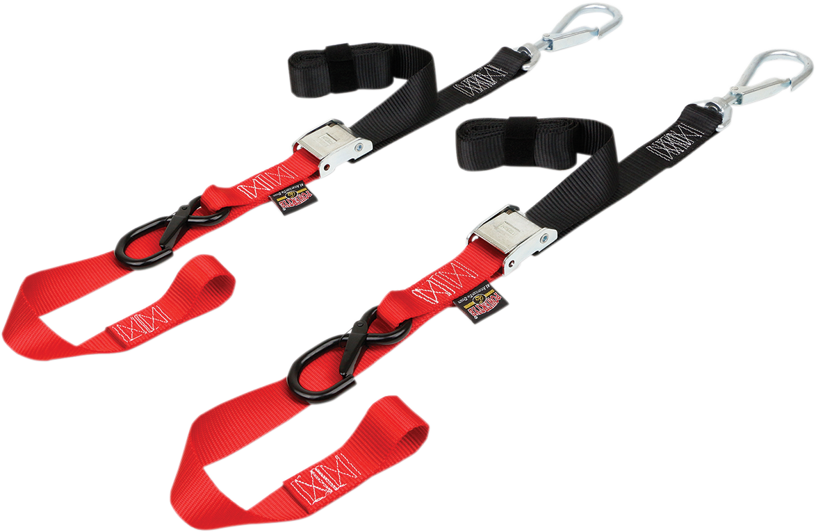 POWERTYE MFG. Cam Tie-Down - 1.5" - Black/Red 29621-SB