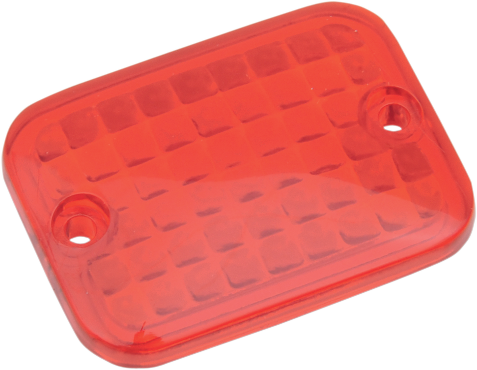 DRAG SPECIALTIES Replacement Mini Rectangular Lens - Red 165178