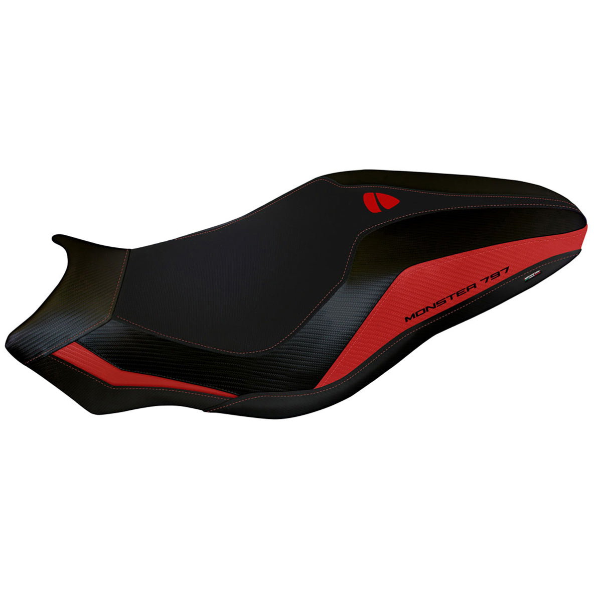 Tappezzeria Italia Ducati Monster 797 2017-2020 Seat Cover in Red and Black