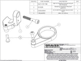 Graves motorsports works steering damper mount R7 2021-2024 DMY-21R7-K