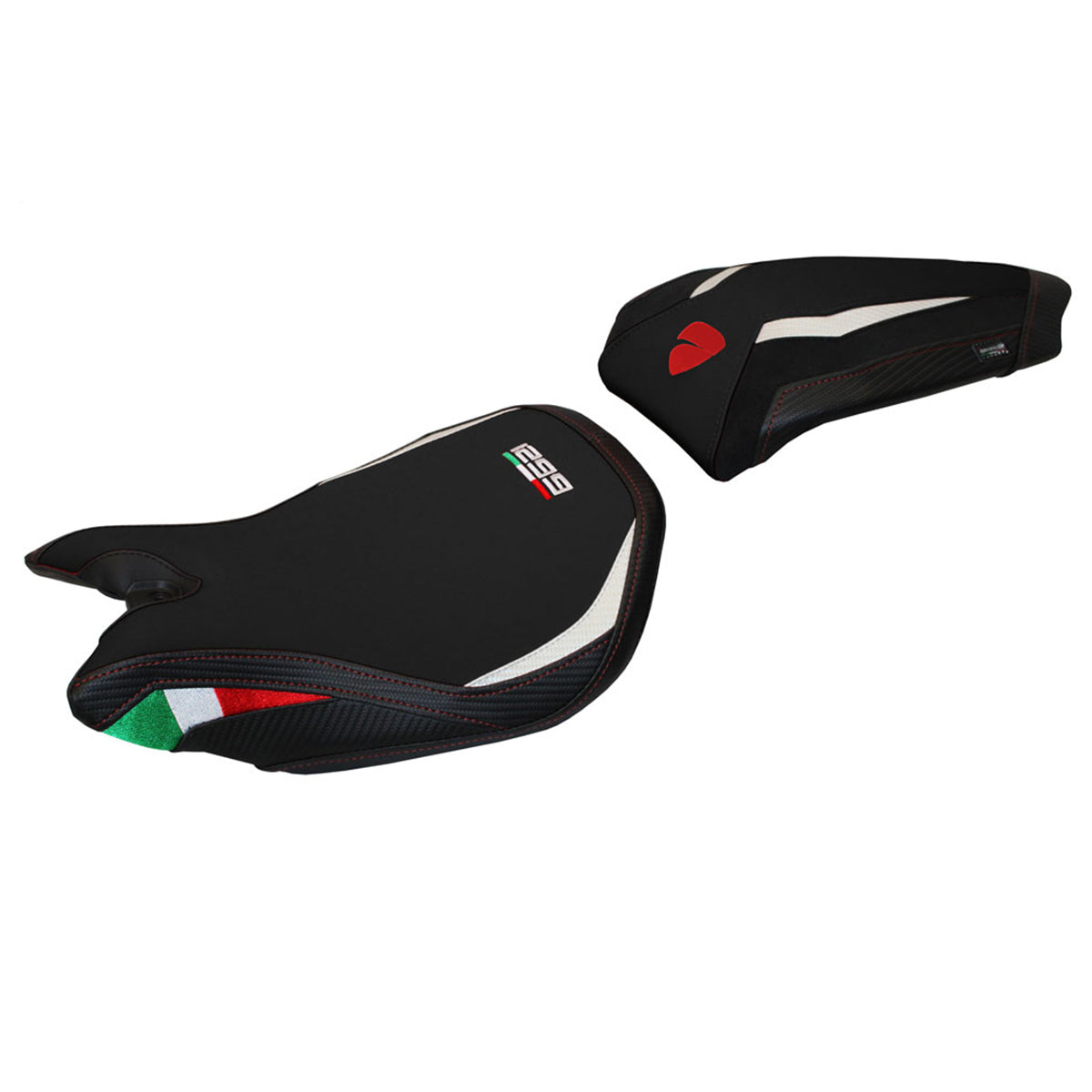 Tappezzeria Italia Ducati Panigale 1299 2015-2018 Seat Cover in White and Black