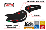 Tappezzeria Italia Ducati Panigale 1299 2015-2018 Seat Cover in White and Black