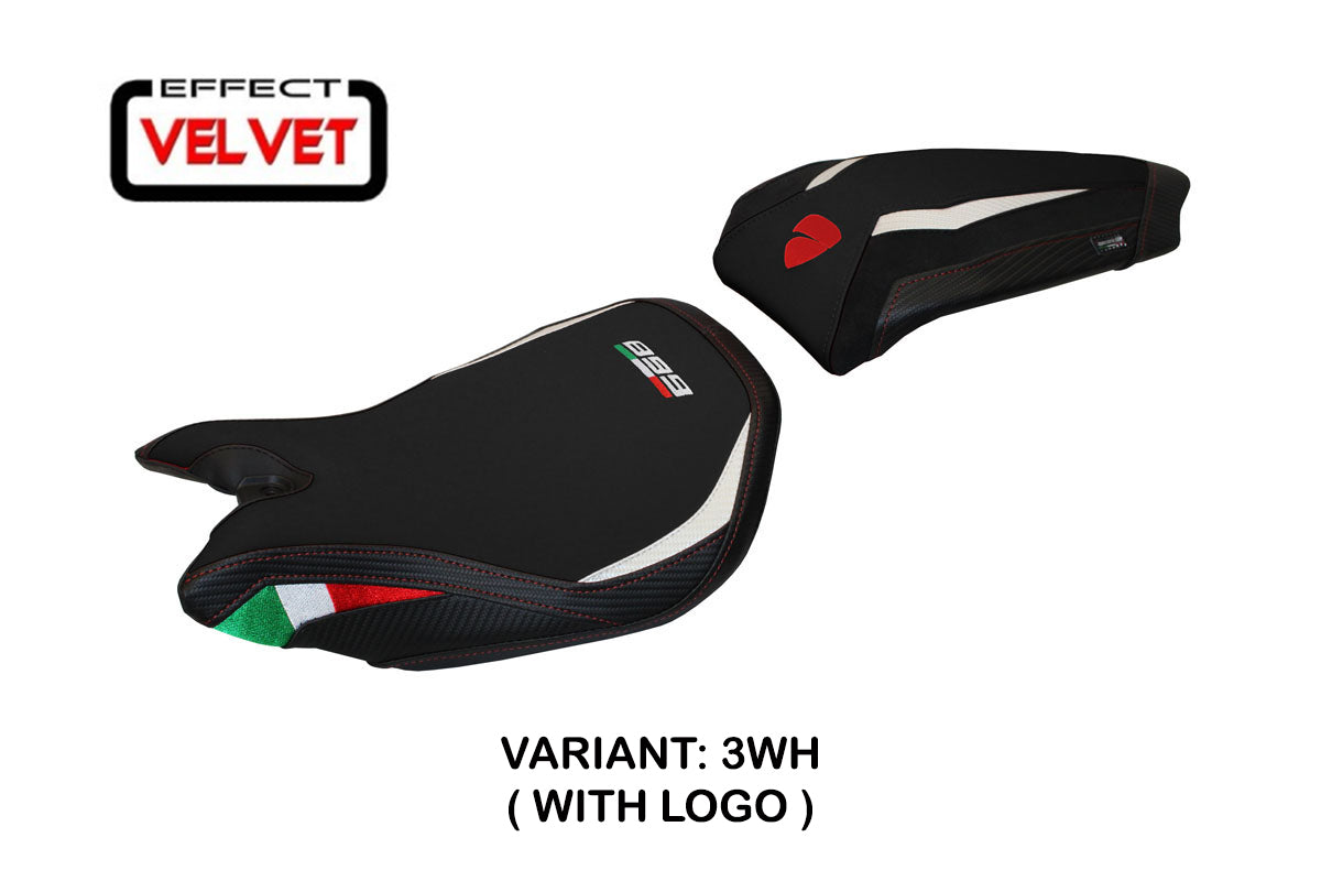 Tappezzeria Italia Ducati Panigale 899 2013-2015 Seat Cover in White and Black
