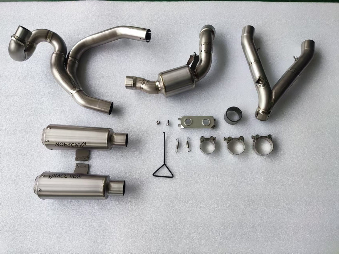 Vandemon Ducati Scrambler 1100 Pro 2021-24  Full Titanium Exhaust System DUC1100SCRTIEXBRA