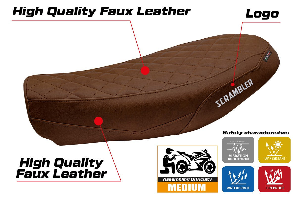 Tappezzeria Italia Ducati Scrambler Nightshift 2021-2022 Seat Cover Dark Brown