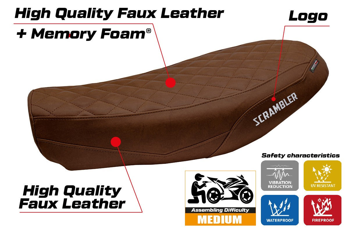 Tappezzeria Italia Ducati Scrambler Nightshift 2021-2022 Seat Cover Comfort Dark Brown