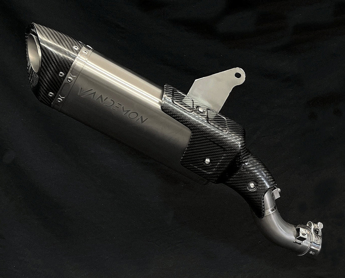 Vandemon Ducati Multistrada V4 Titanium Slip-on & Optional Link Pipe & Front Headers  DUCV4MTSTILINKA VA-118