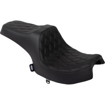 DRAG SPECIALTIES SEATS Predator III Seat - Solar Leather - Double Diamond - Black Stitch - Challenger '20-'25 0810-2464