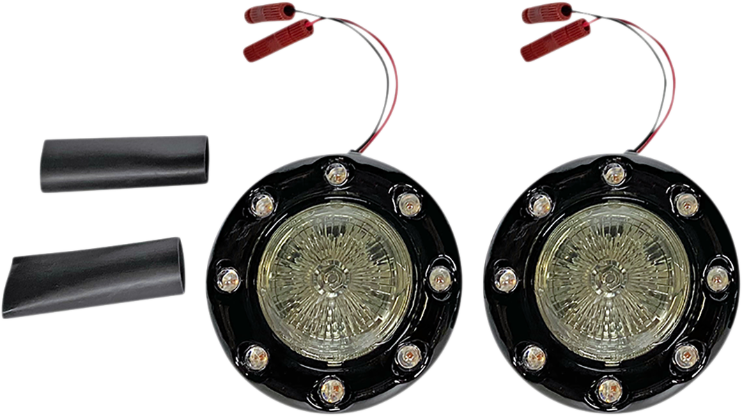 CUSTOM DYNAMICS ProBEAM® Bullet Ringz™ LED Turn Signals - Black/Smoke PB-BR-RR-IND-BS