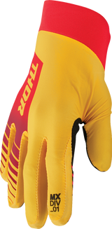 THOR Agile Gloves - Analog - Lemon/Red - Small 3330-7652