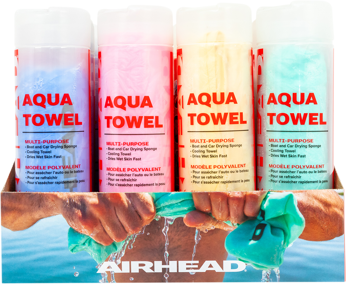 AIRHEAD SPORTS GROUP Absorbing Towel - Assorted - 12 Pack AHAT-12CA