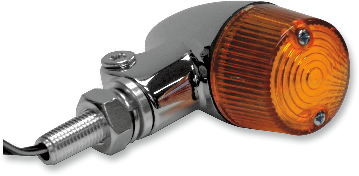 K&S TECHNOLOGIES Marker Light - Single Filament - Chrome/Amber 25-8330CM