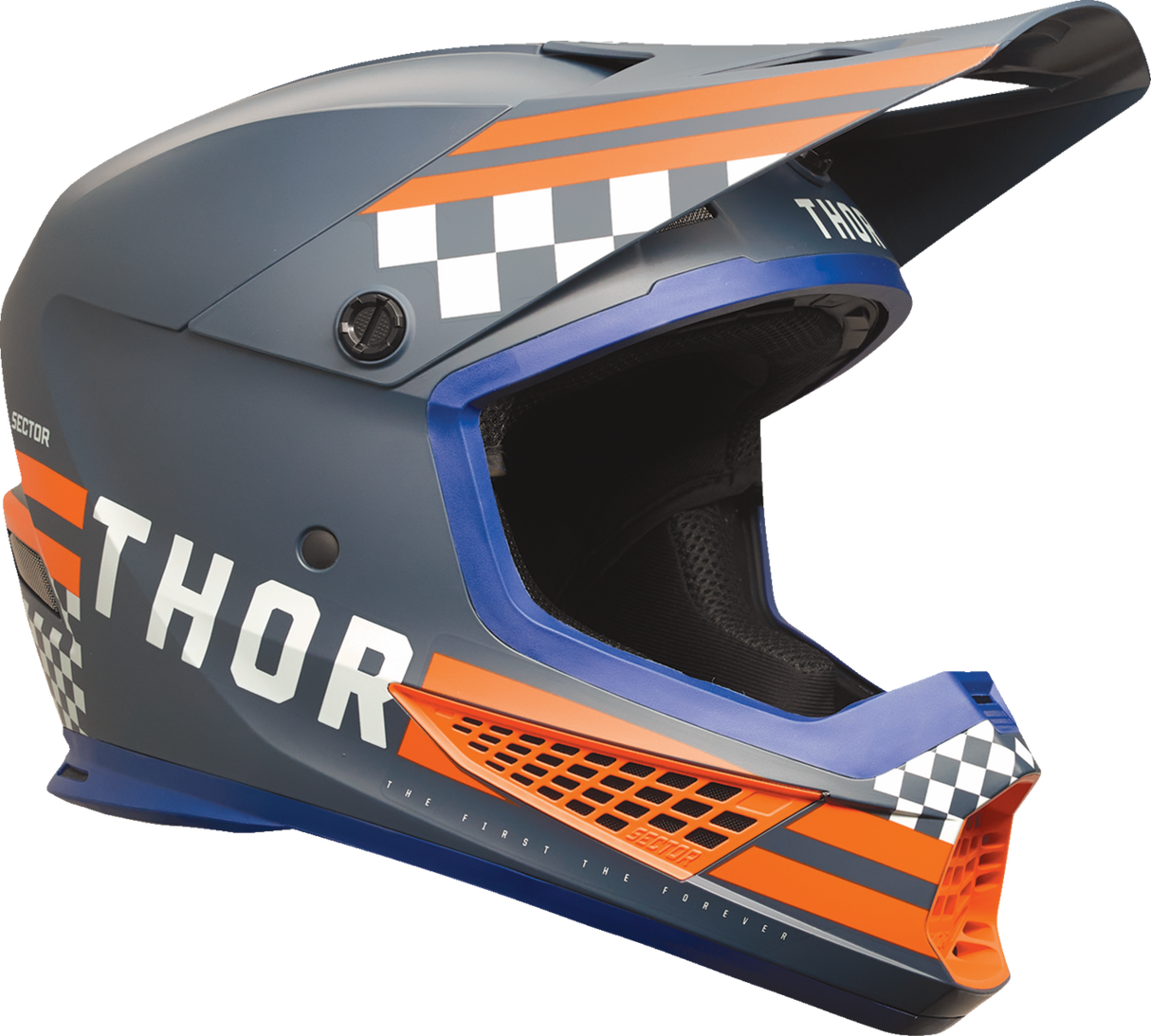 THOR Sector 2 Helmet - Combat - Midnight/Orange - Large 0110-8140