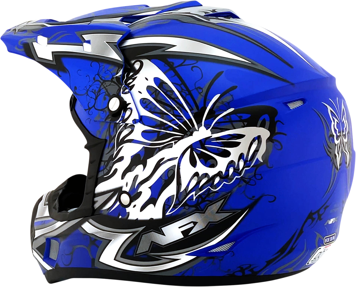 AFX FX-17 Helmet - Butterfly - Matte Blue - Large 0110-7124