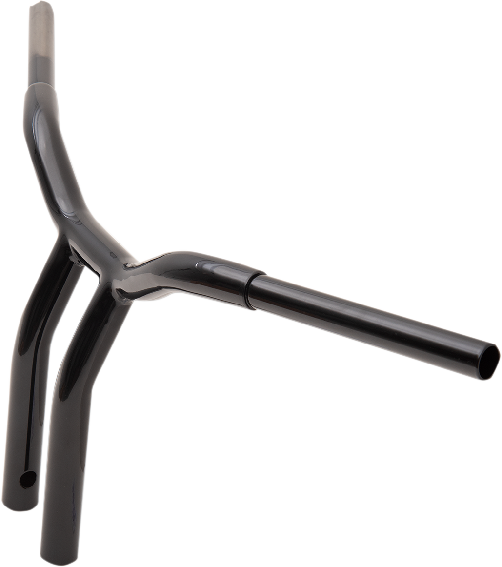 LA CHOPPERS Handlebar - Kage Fighter - One Piece - Bent - 12" - Black LA-7338-12B