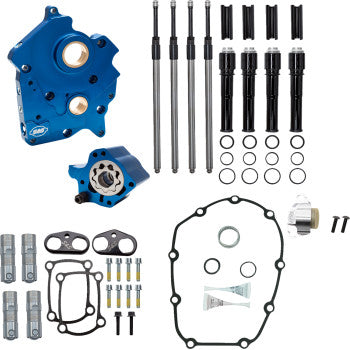 S&S CYCLE Cam Chest Kit without Cams - Chain Drive - Oil Cooled - Black Pushrods - M8  310-1262