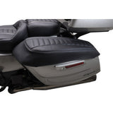MUSTANG Deluxe Saddlebag Lid Coers - Black w/ Gunmetal Stitch - Touring 88404GM