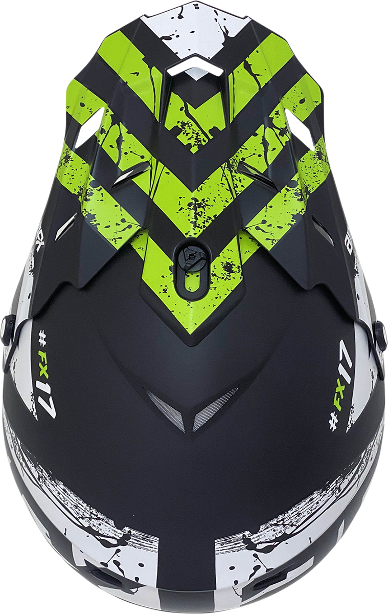 AFX FX-17 Helmet - Attack - Matte Black/Green - 2XL 0110-7183