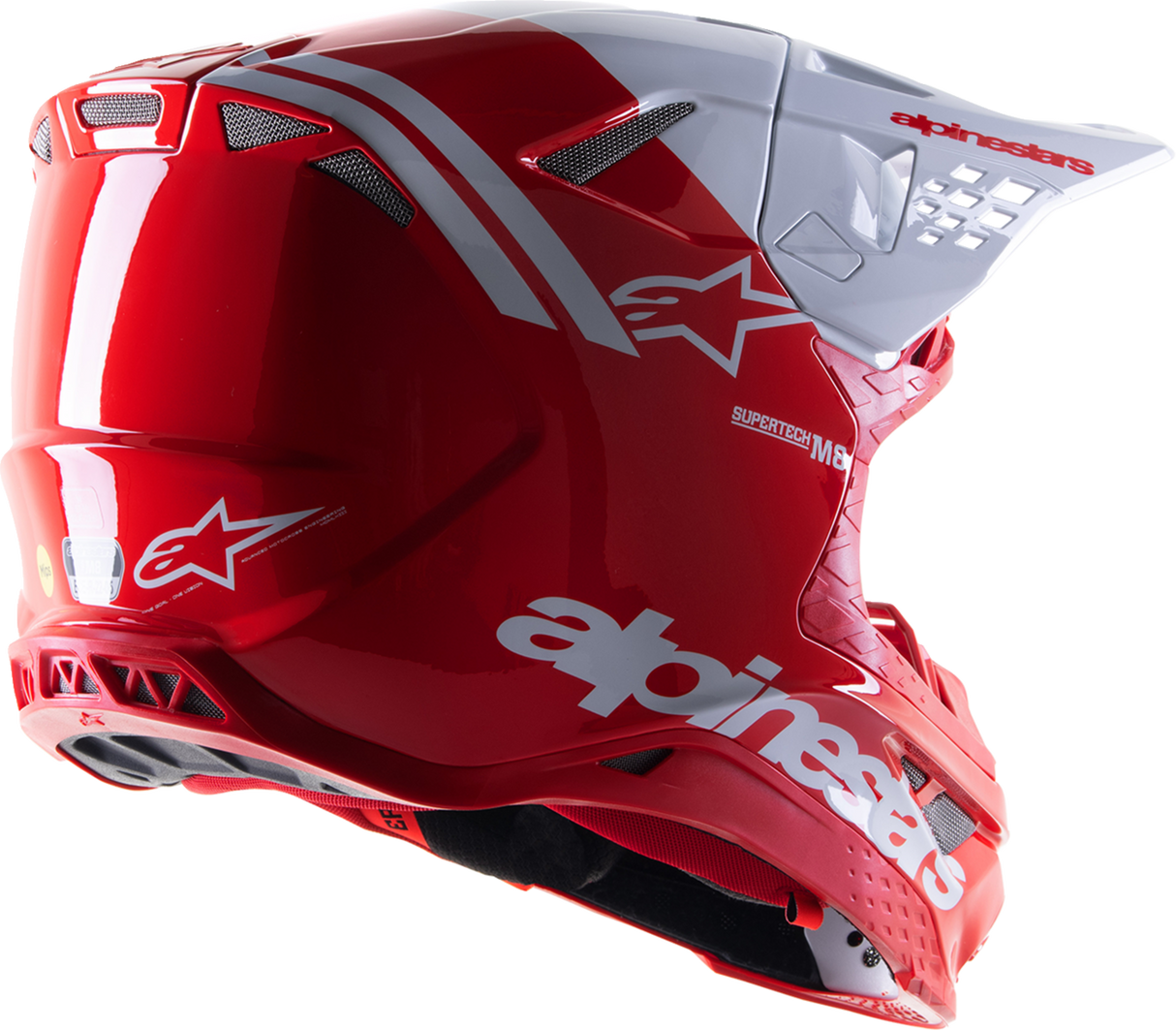 ALPINESTARS Supertech M8 Helmet - Radium 2 - MIPS® - Gloss Red/White - XL 8301523-3012-XL