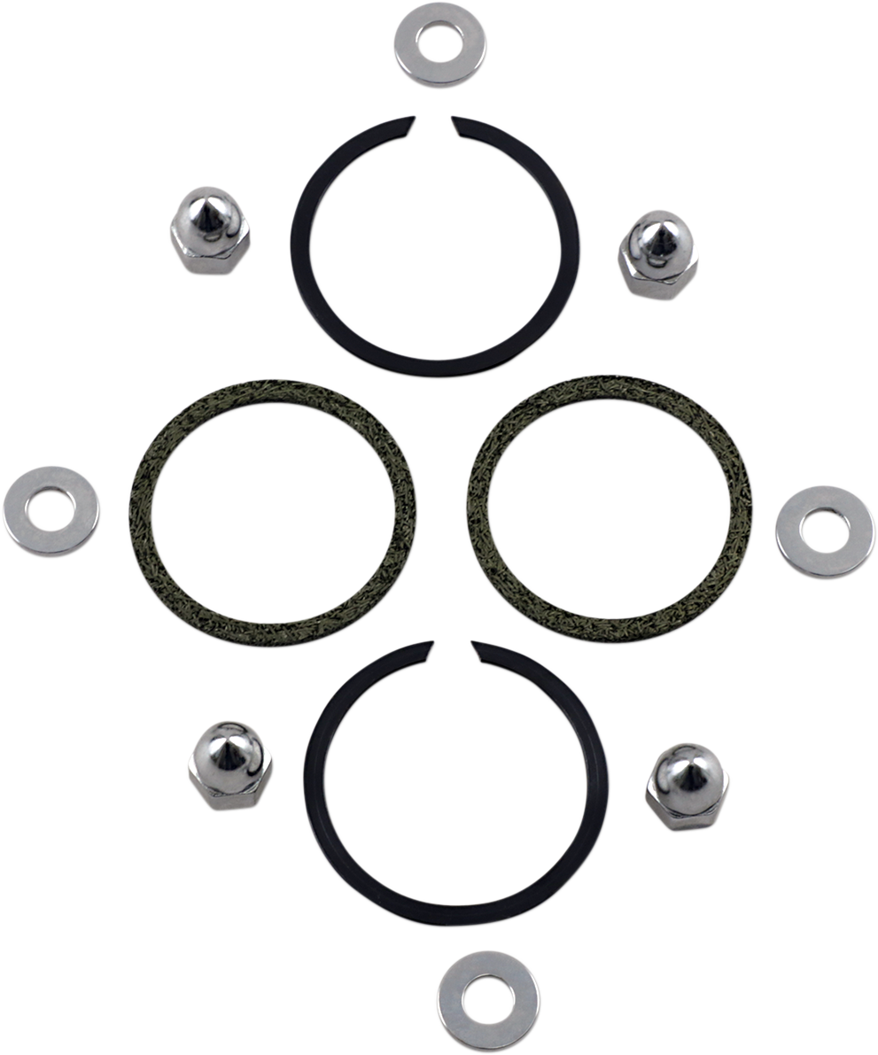 JAMES GASKET Exhaust Port Stainless/Chrome Gasket Kit - Big Twin/XL 65324-83-KW1