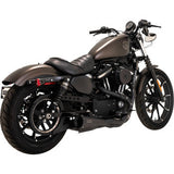 VANCE & HINES 2-into-1 Upsweep Exhaust System - Stainless Steel - Black 47328