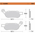 MOTO-MASTER Sintered Brake Pads 412102-PU