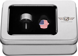 FIGURATI DESIGNS Seat Mounting Knob - Stainless Steel - American Flag FD20-SEAT KN-SS