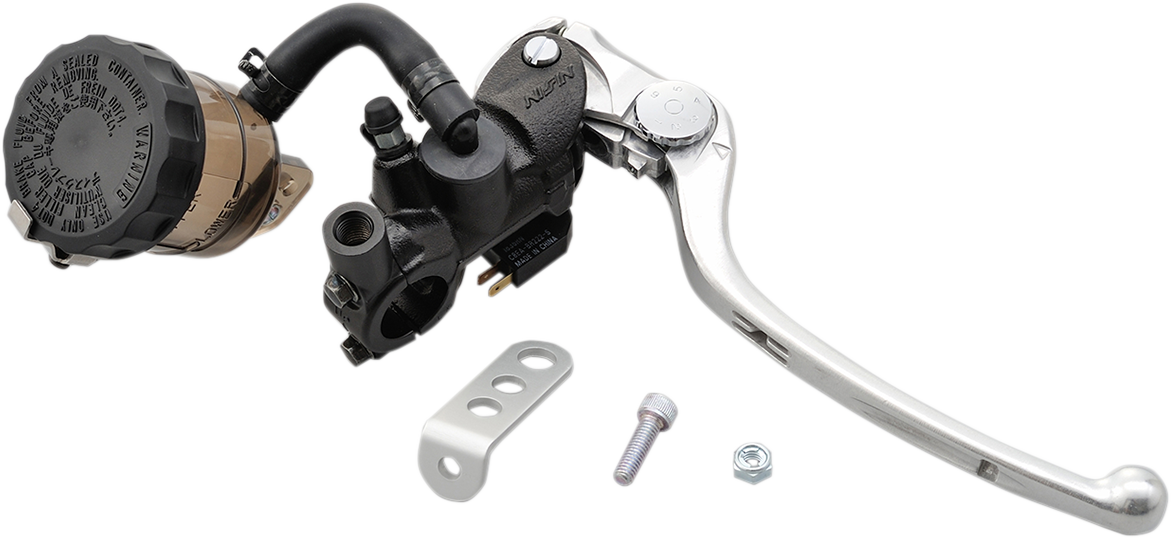 SHINDY Master Cylinder - Radial - 19 mm - Black/Silver - Smoke Reservoir 17-658S