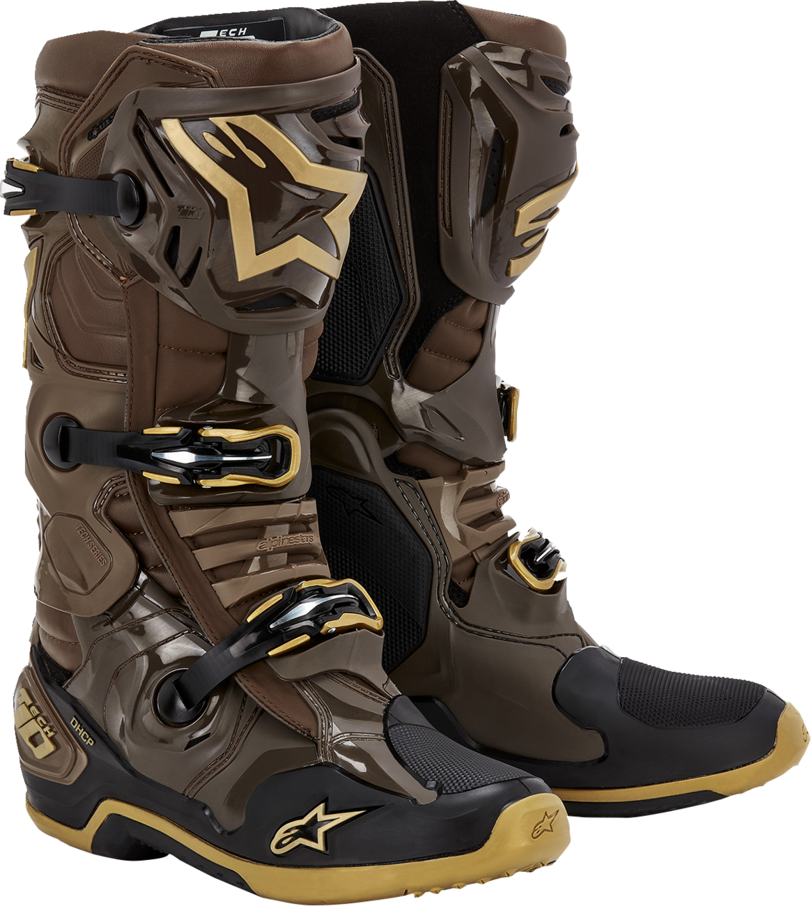 ALPINESTARS Limited Edition Squad '23 Tech 10 Boots - Brown/Gold - US 10 2010020-839-10