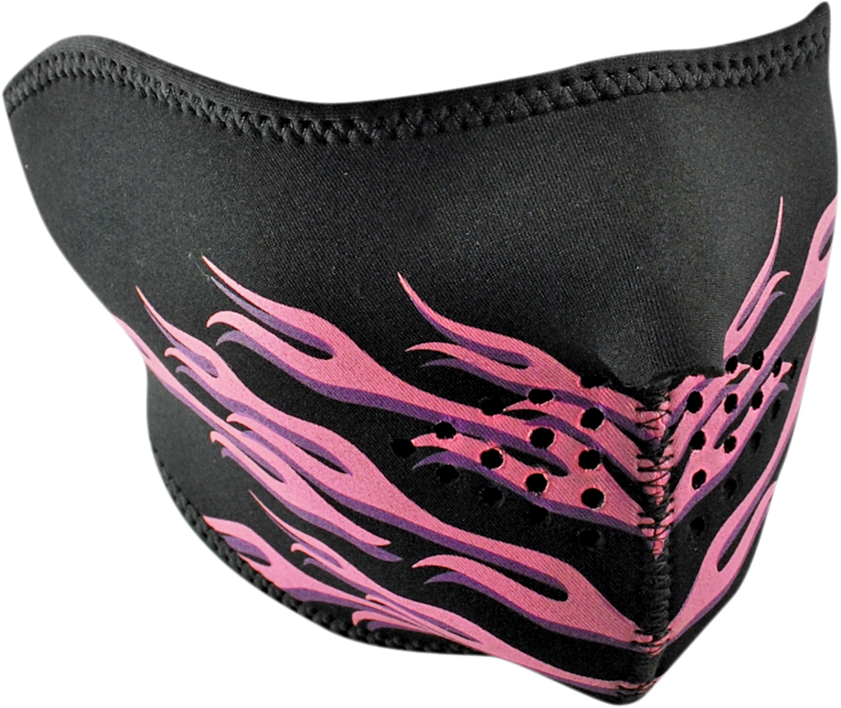 ZAN HEADGEAR Half Mask - Pink Flames WNFM054H