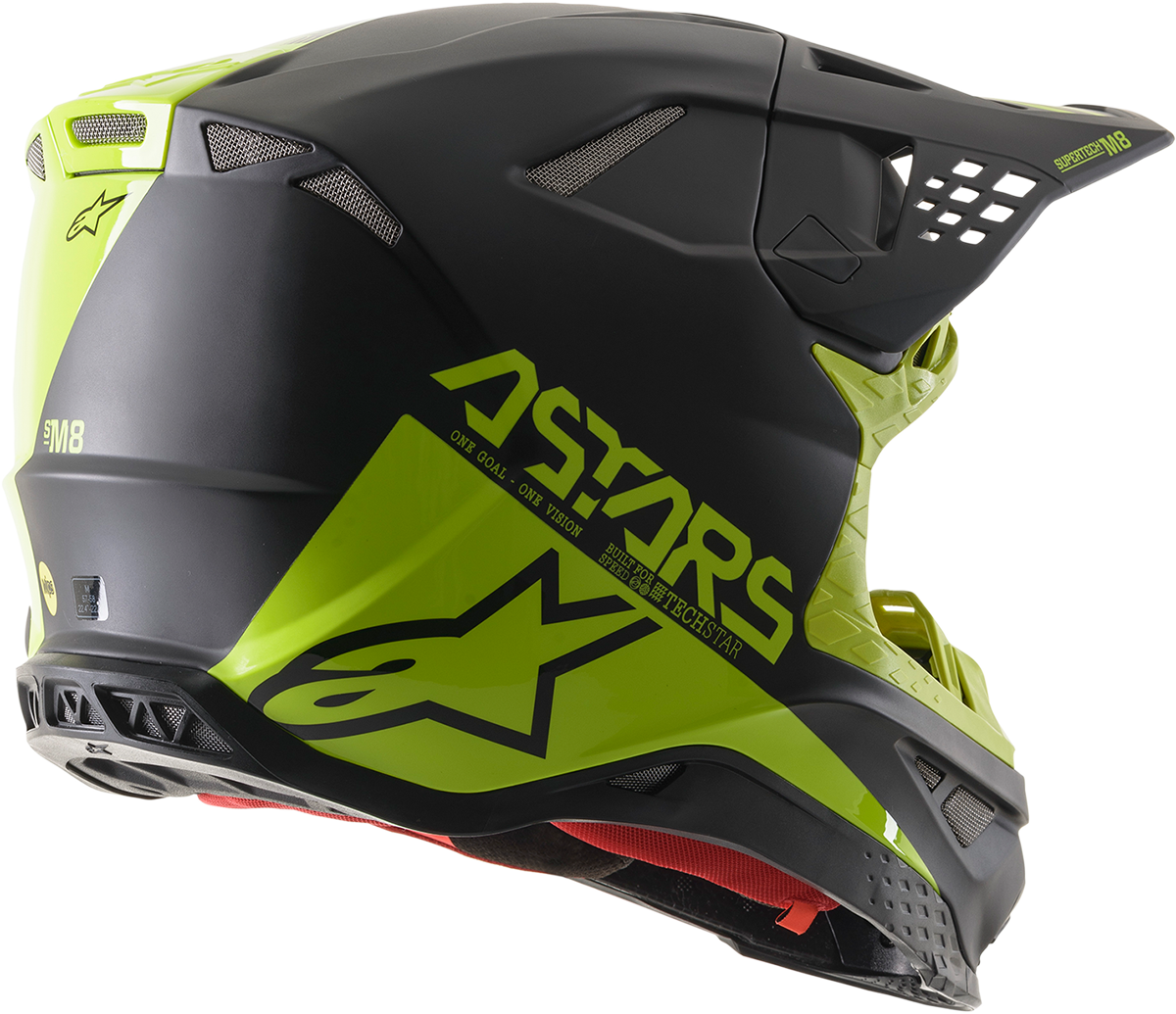 ALPINESTARS Supertech M8 Helmet - Echo - MIPS® - Black/Yellow - Medium 8302621-1158-MD