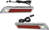 CUSTOM DYNAMICS Latch Light - Saddlebag - Dual Color - Red - Chrome CD-SBL-DC4-RC