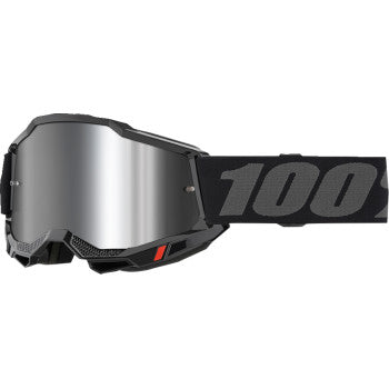100% Accuri 2 Goggle - Black - Silver Mirror 50014-00038