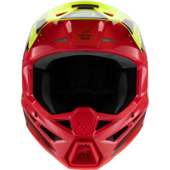 ALPINESTARS Youth SM3 Helmet - Fray - Gloss Red/Yellow Fluo/Black - Large  8301625-3051-YL