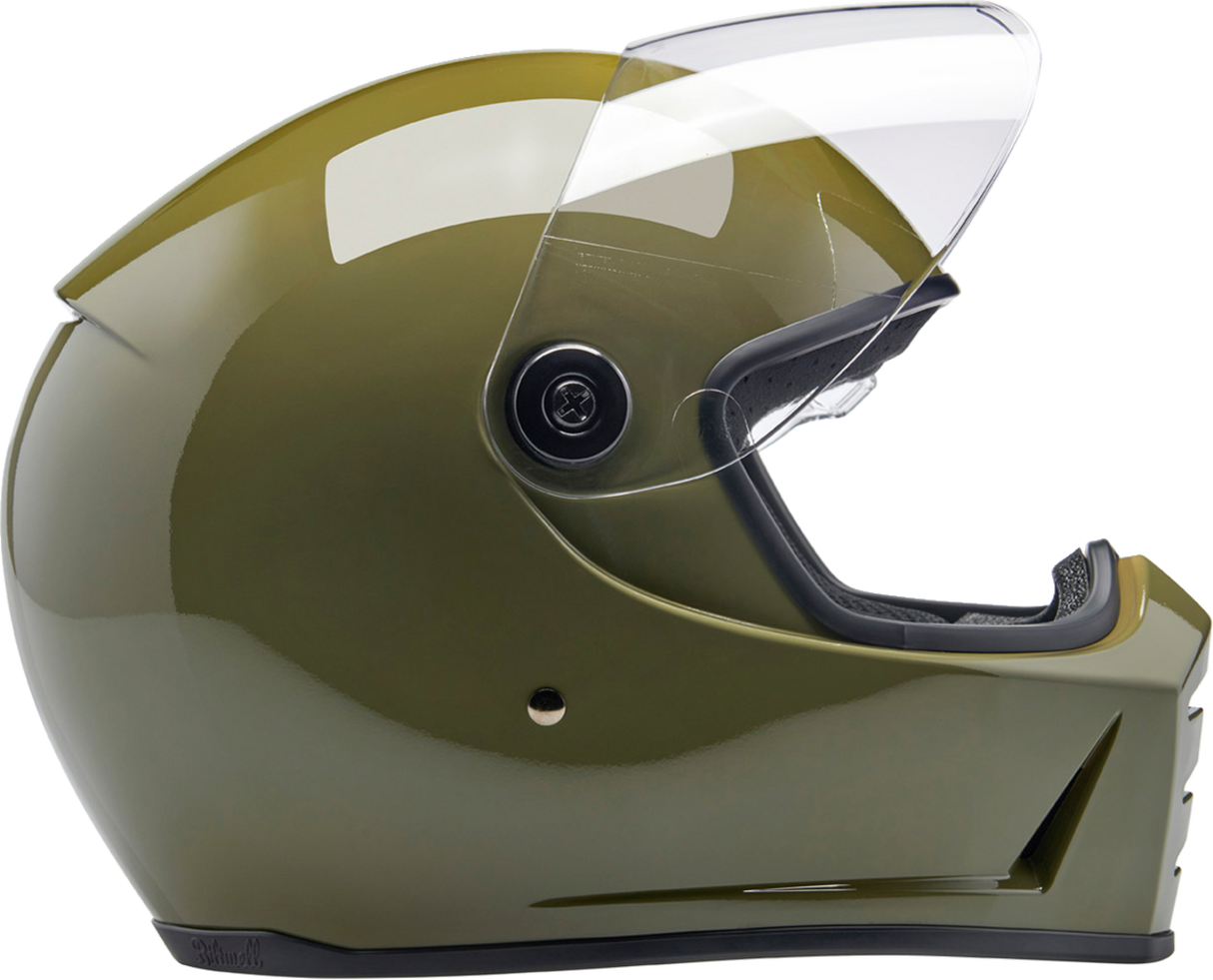 BILTWELL Lane Splitter Helmet - Gloss Olive Green - Medium 1004-154-503