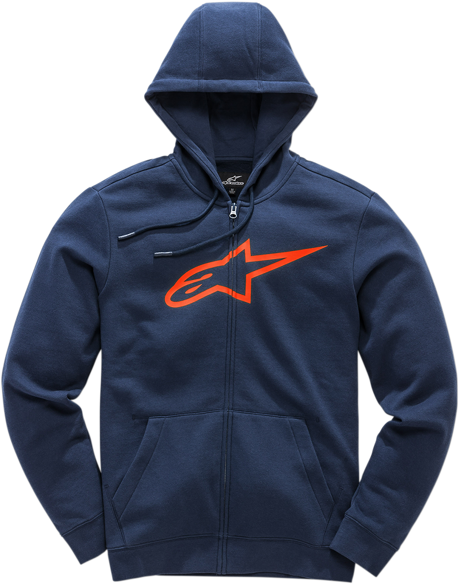 ALPINESTARS Ageless 2 Zip Hoodie - Navy/Red - Medium 1038530527030M