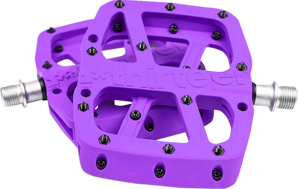 E*THIRTEEN Base Pedals - Flat - Eggplant PD2USA-103