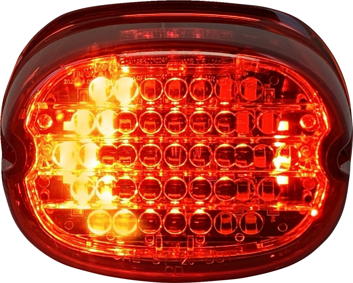 CUSTOM DYNAMICS Taillight w/ Integrated Turn Signal - No Window - Red Lens CD-INT-TL-NW-R