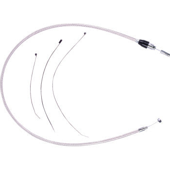 MAGNUM SHIELDING Polished Stainless Quick Connect Upper Clutch Cable - 49" 52386HE