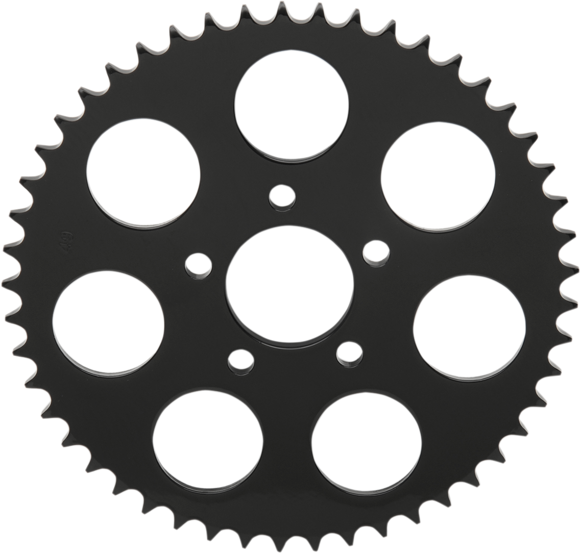 DRAG SPECIALTIES Rear Sprocket - Gloss Black - Flat - 49 Tooth 16422EB